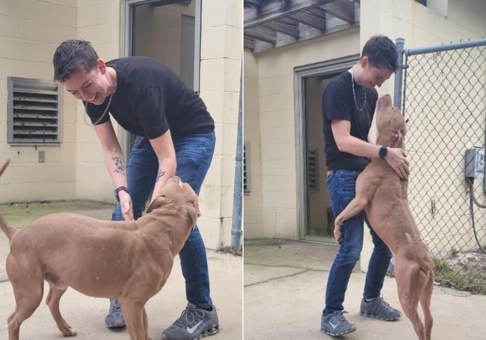 young guy and his dog